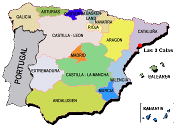 Landkarte Spanien